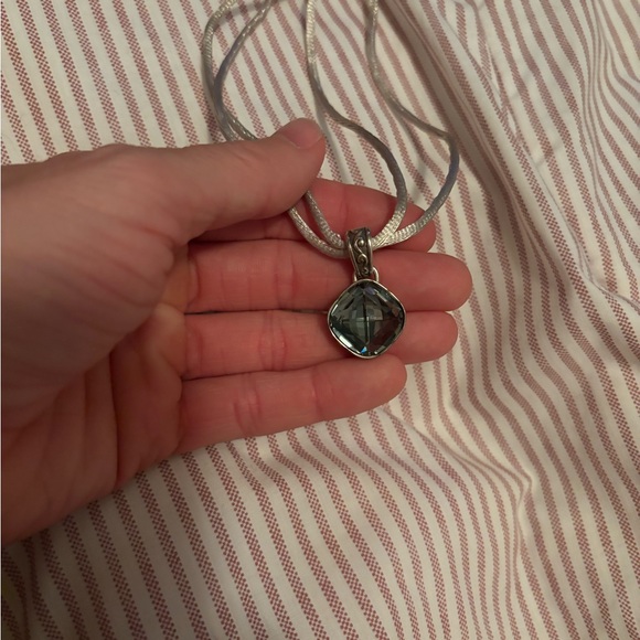 Brighton Silver Necklace with Black Pendant - Picture 2 of 8